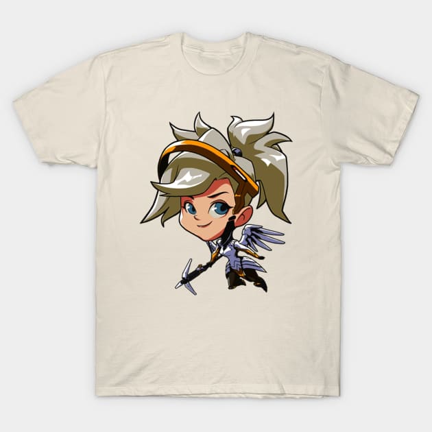 Mercy Cute Spray - Overwatch T-Shirt by Bystanders